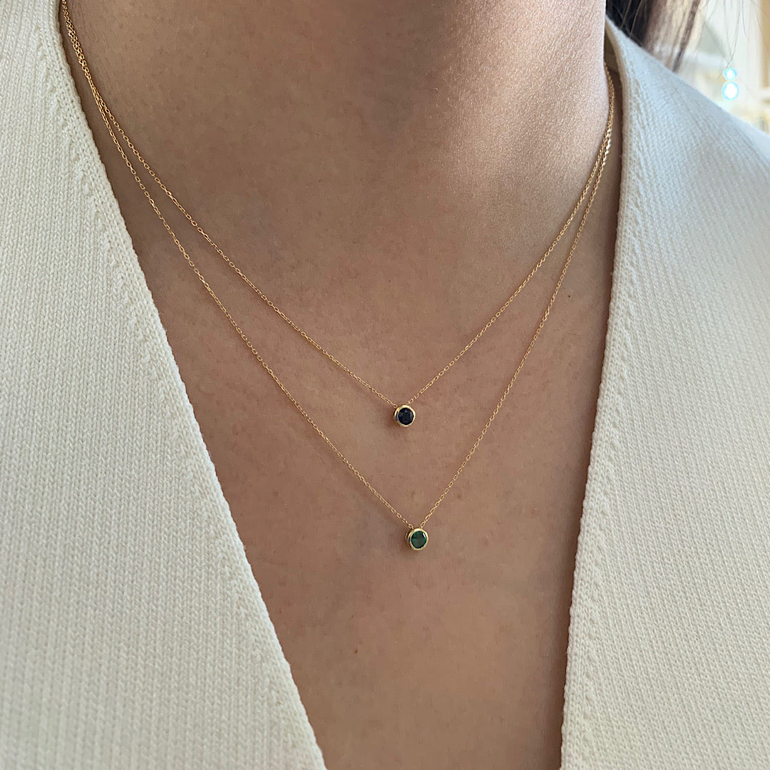 Sapphire Necklace 18K