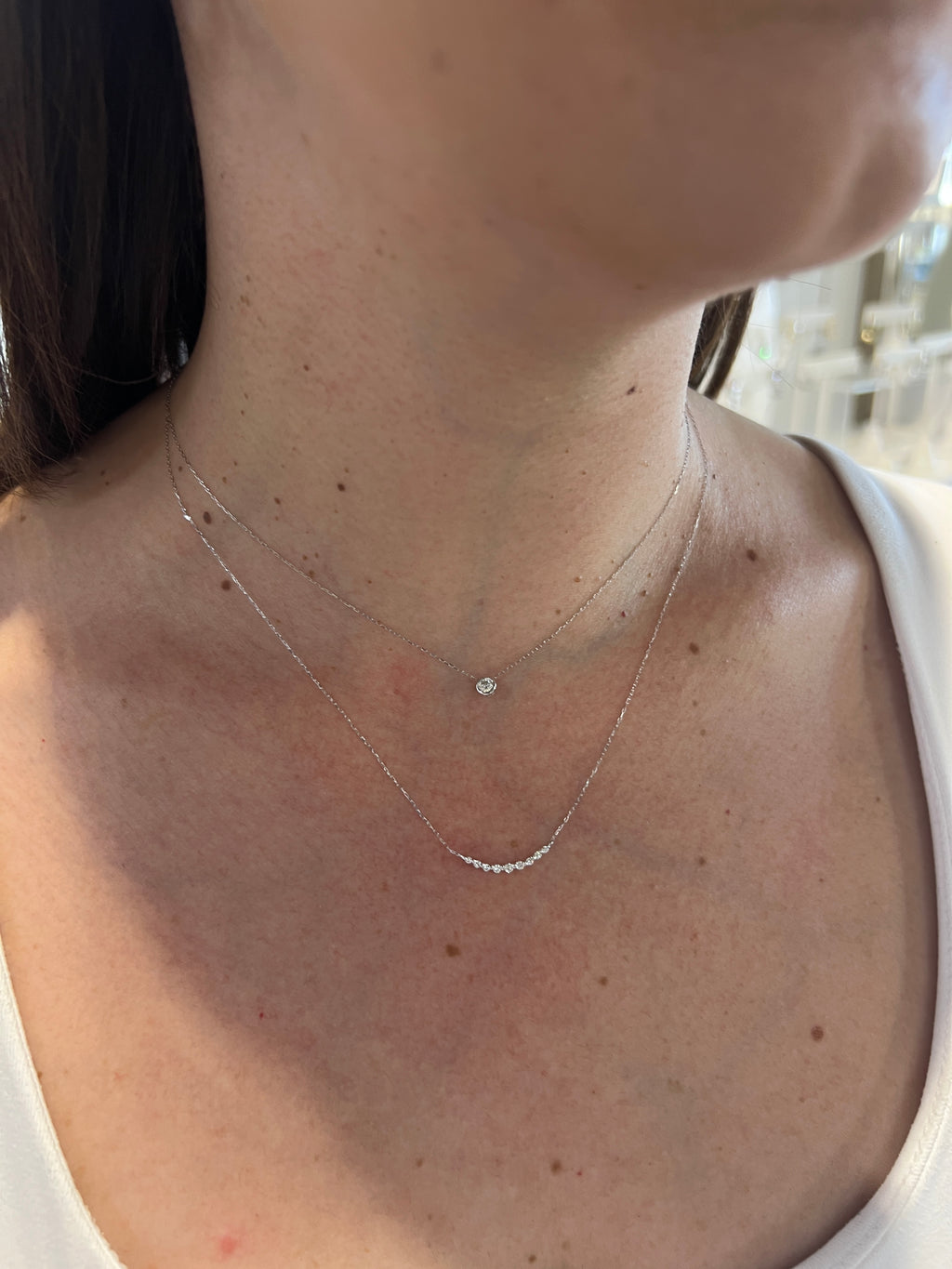 Solitaire Diamond In 18KT White Gold