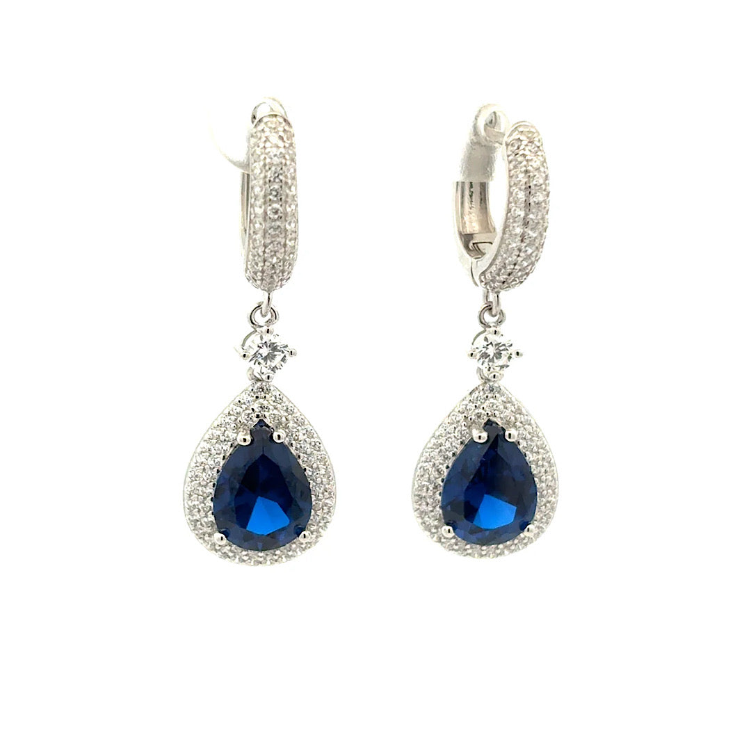 Blue CZ Earrings