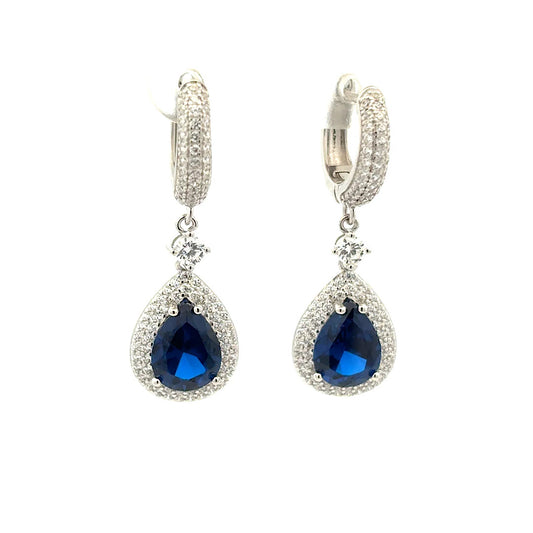Blue CZ Earrings