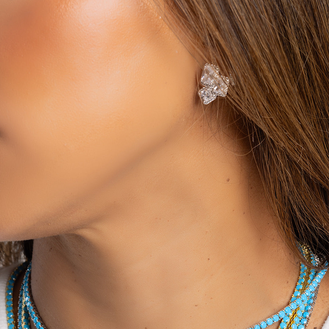 Triple CZ Earrings