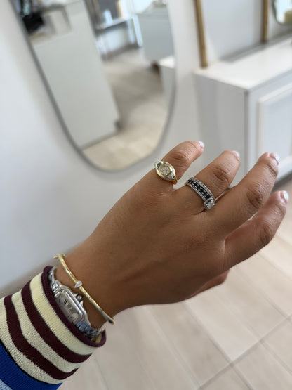 Pave Heart Pinky Ring