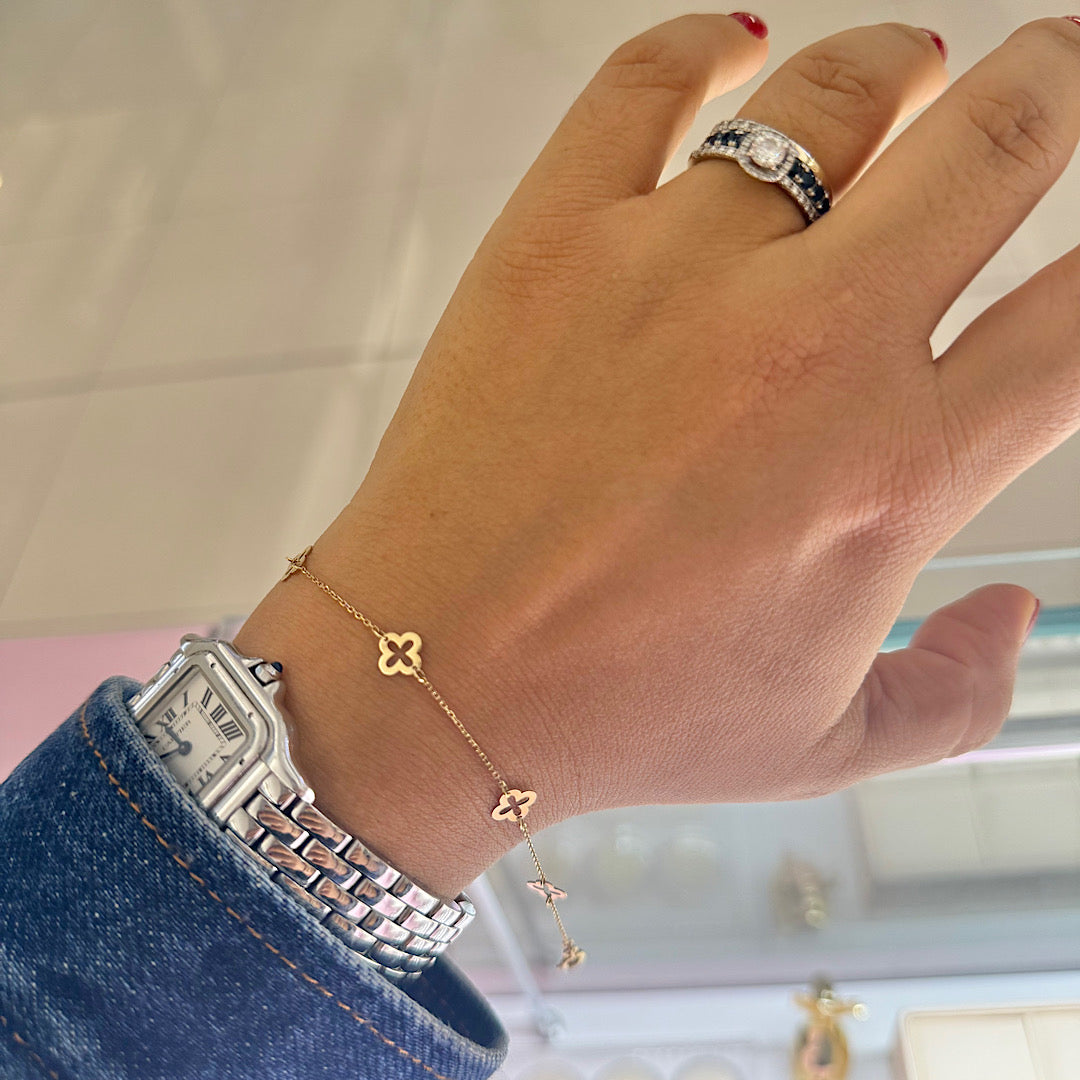 Clover Bracelet 14k