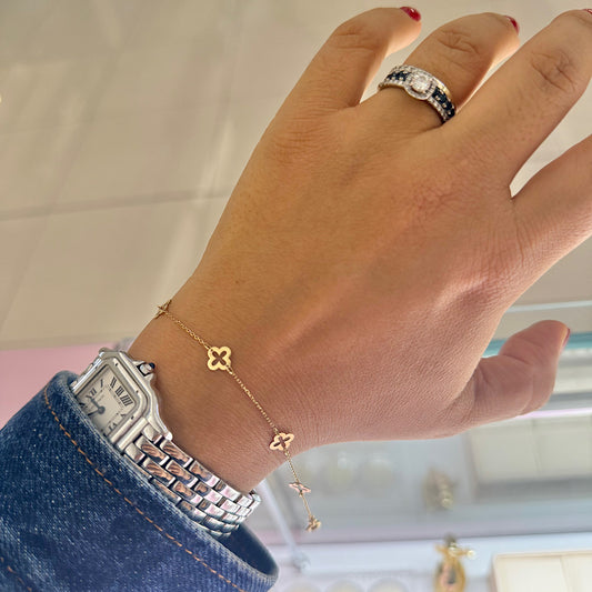 Clover Bracelet 14k