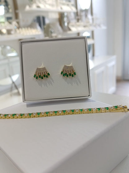 Green Earrings