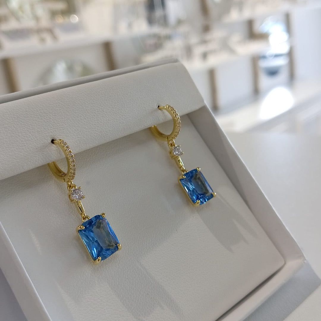 Blue CZ Earring