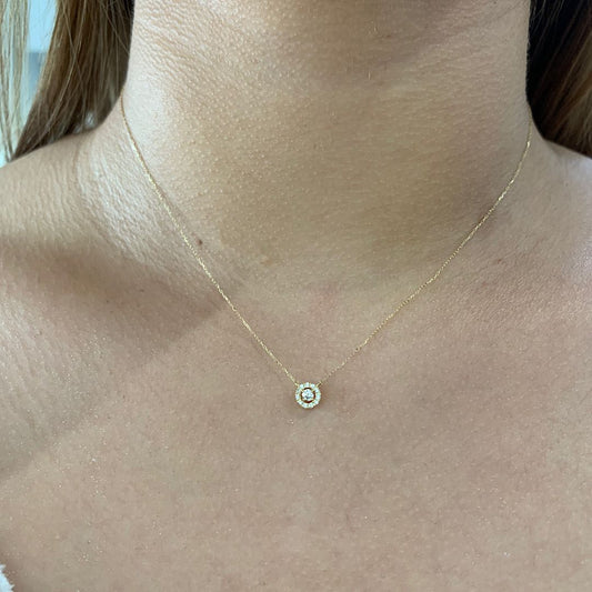 Halo Diamond Necklace