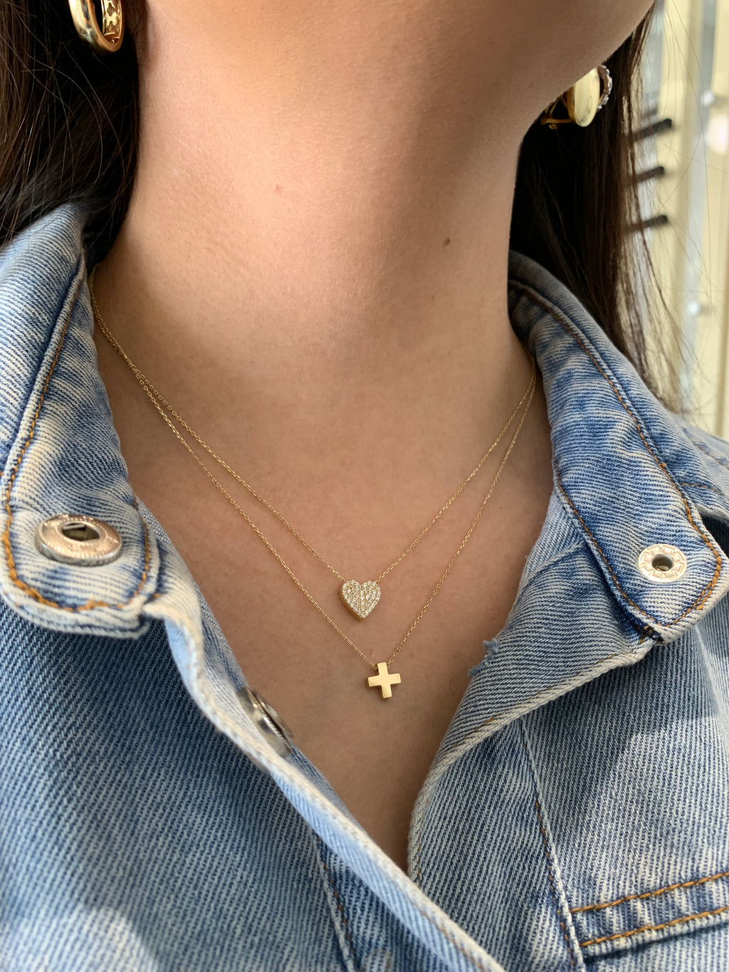 14K Cross Necklace