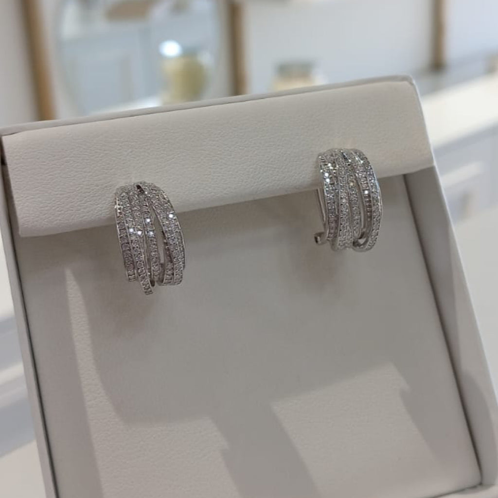 Silver Omega Earrings