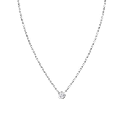 Solitaire Diamond In 18KT White Gold