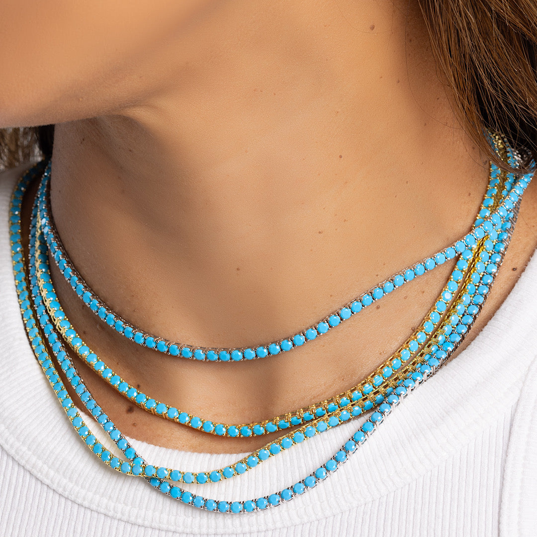 Turquoise Tennis Necklace