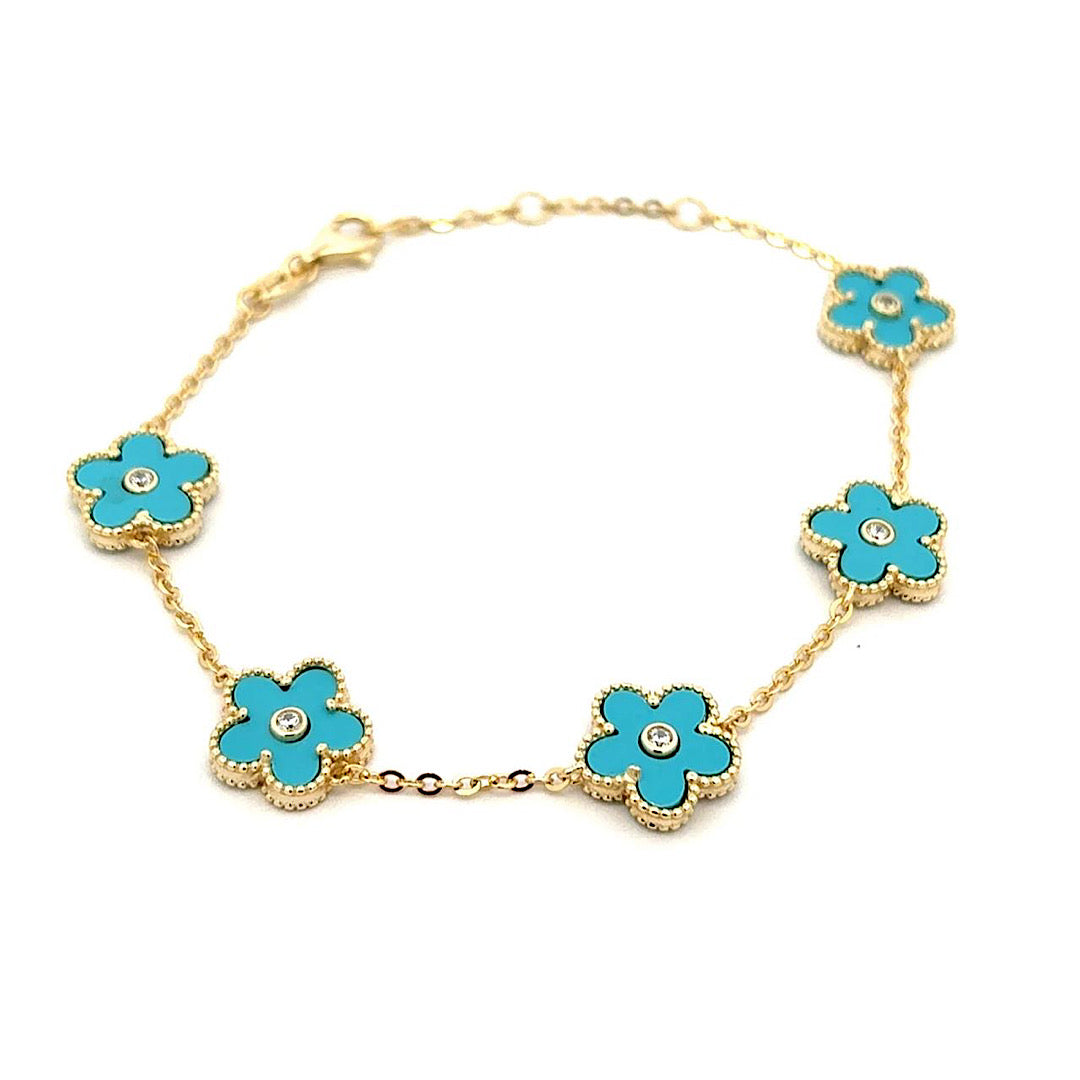 Turquoise Flower Bracelet