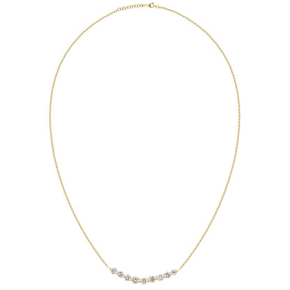 Diamond Necklace In 18KT Yellow Gold