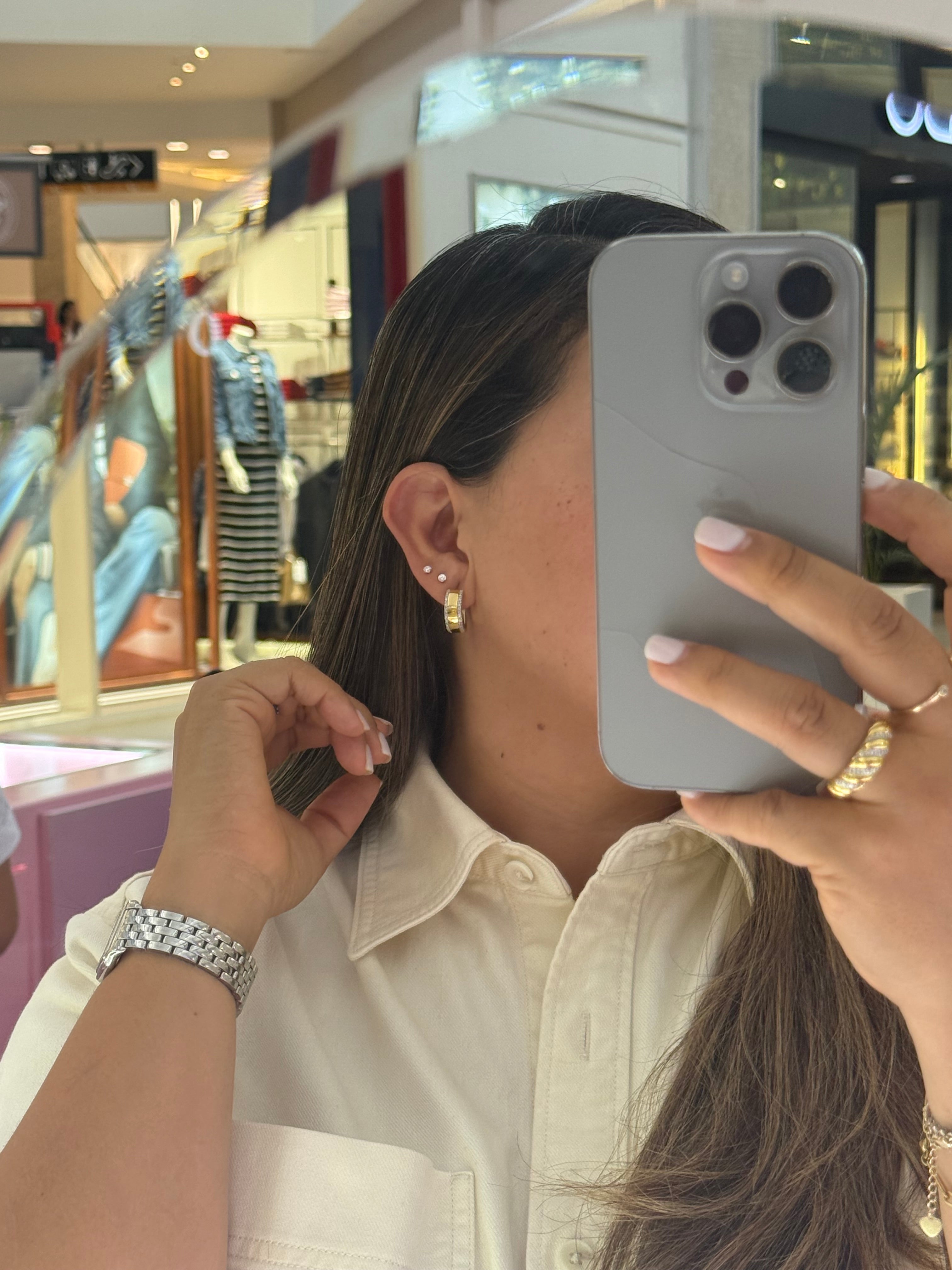 Bold Hoops - Natural Diamonds