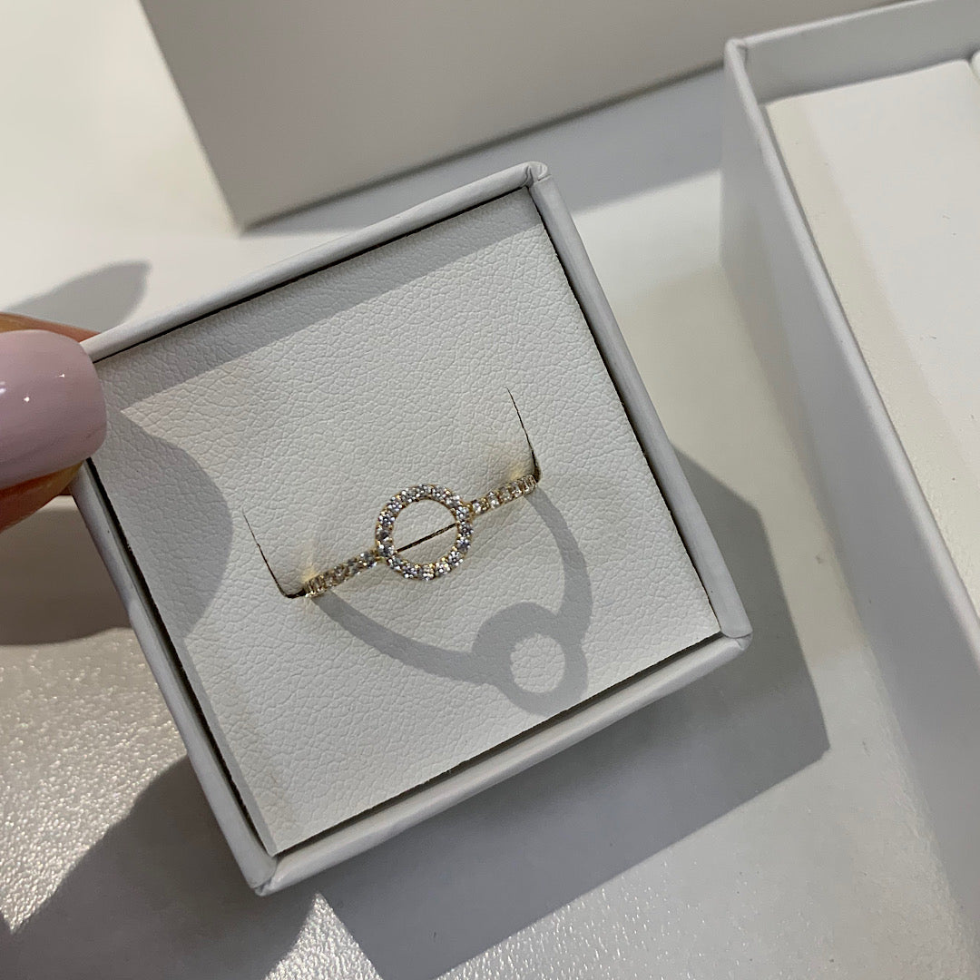 Open CZ 14K Ring