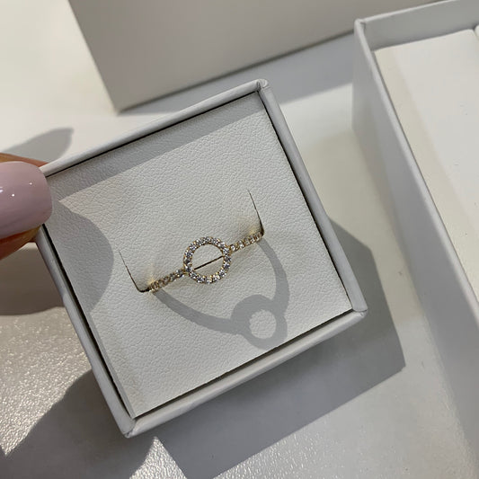 Open CZ 14K Ring