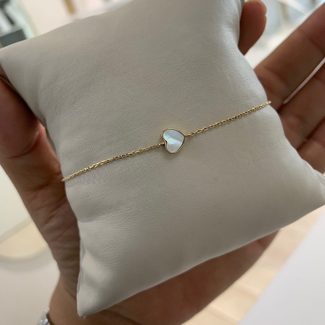 14K Heart Bracelet