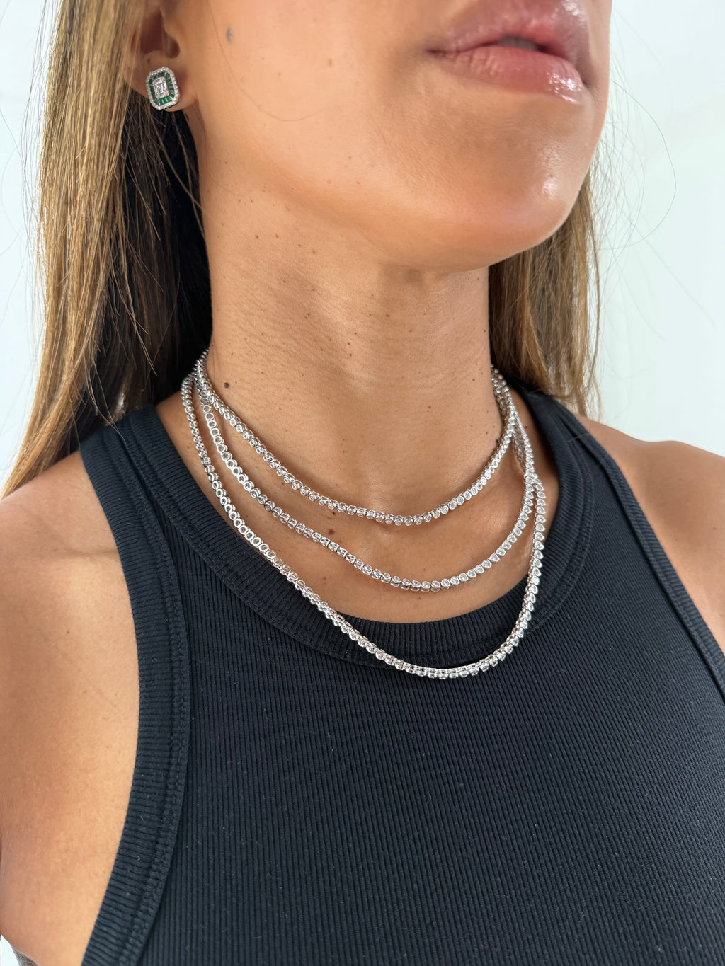 Bezel Tennis Necklace