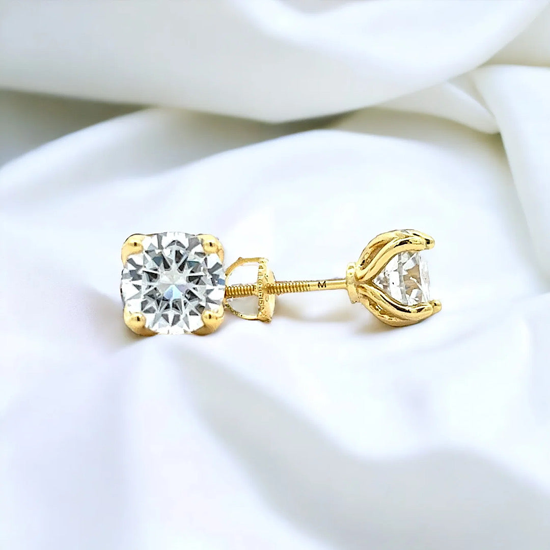 7mm Moissanite Stone Earring