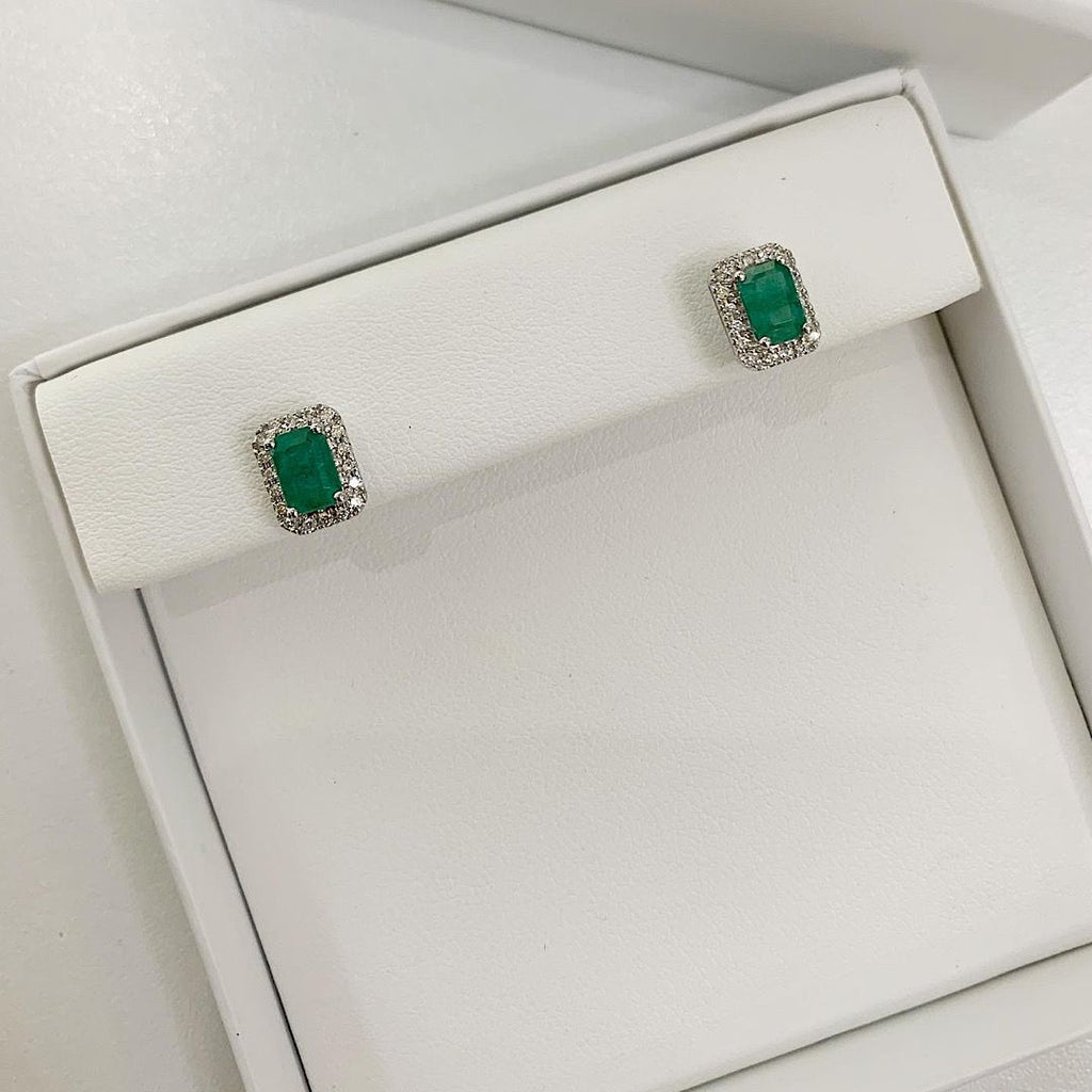 Emerald Stud Earrings