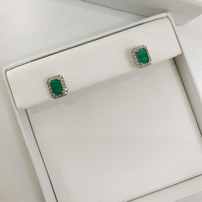 Emerald Stud Earrings