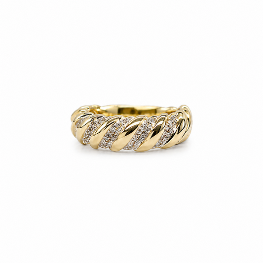Croissant Ring - Lab grown Diamonds
