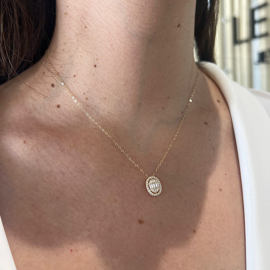14K Oval Necklace