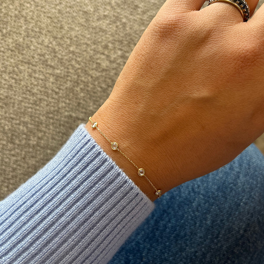 CZ - Pulsera Oro 14k