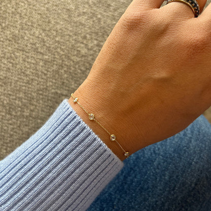 CZ - Pulsera Oro 14k
