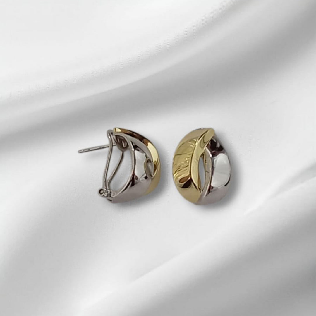 Two Tone Omega Hoops