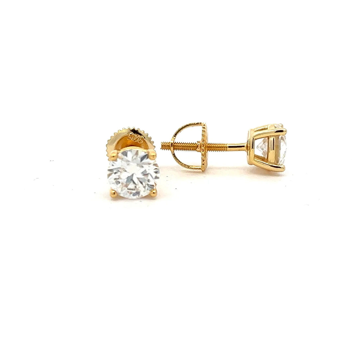 6mm Screw back Moissanite Stone