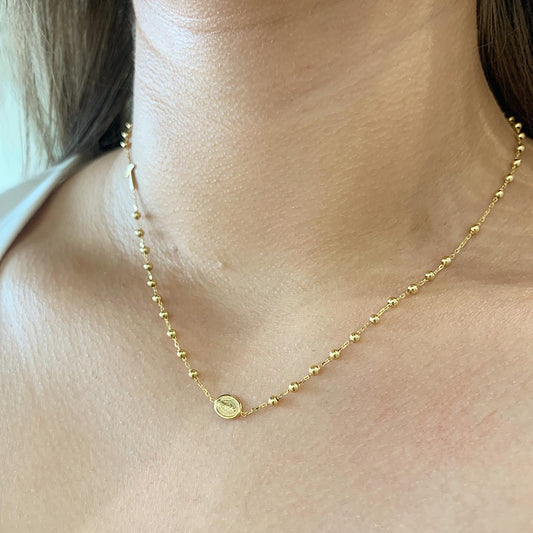 Cadena Rosario 14K