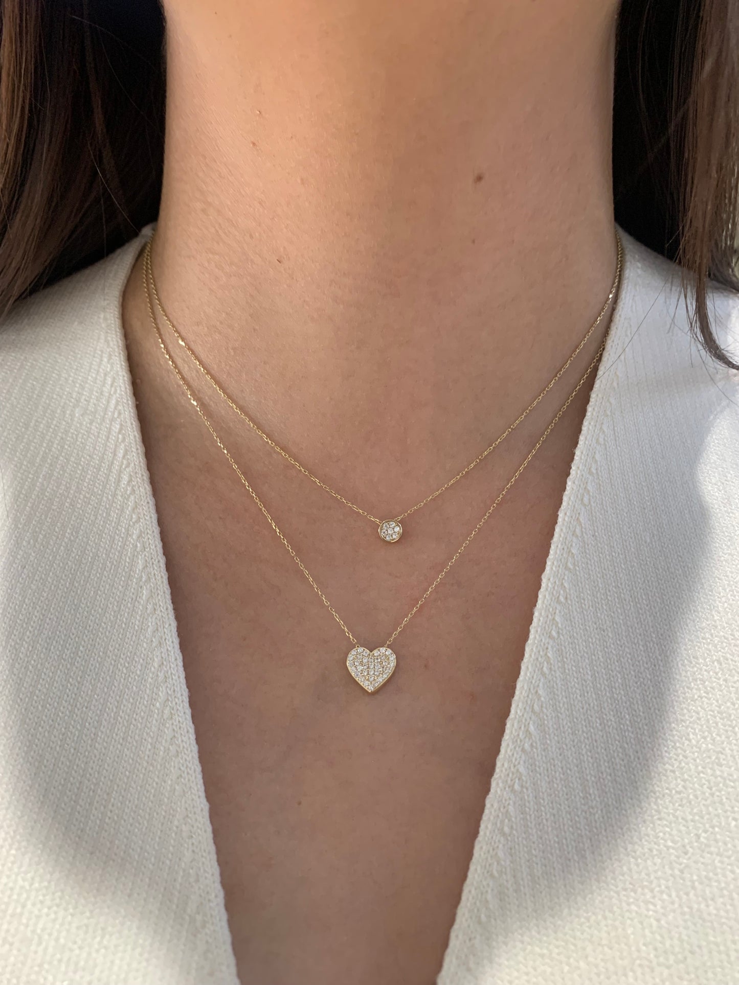 Pavé Heart - 14K