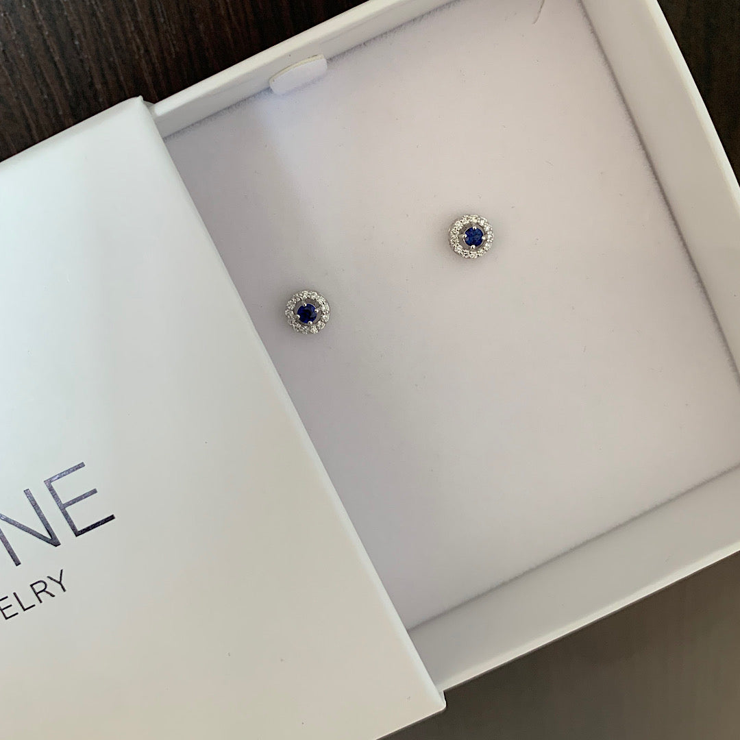 Sapphire Diamond Studs