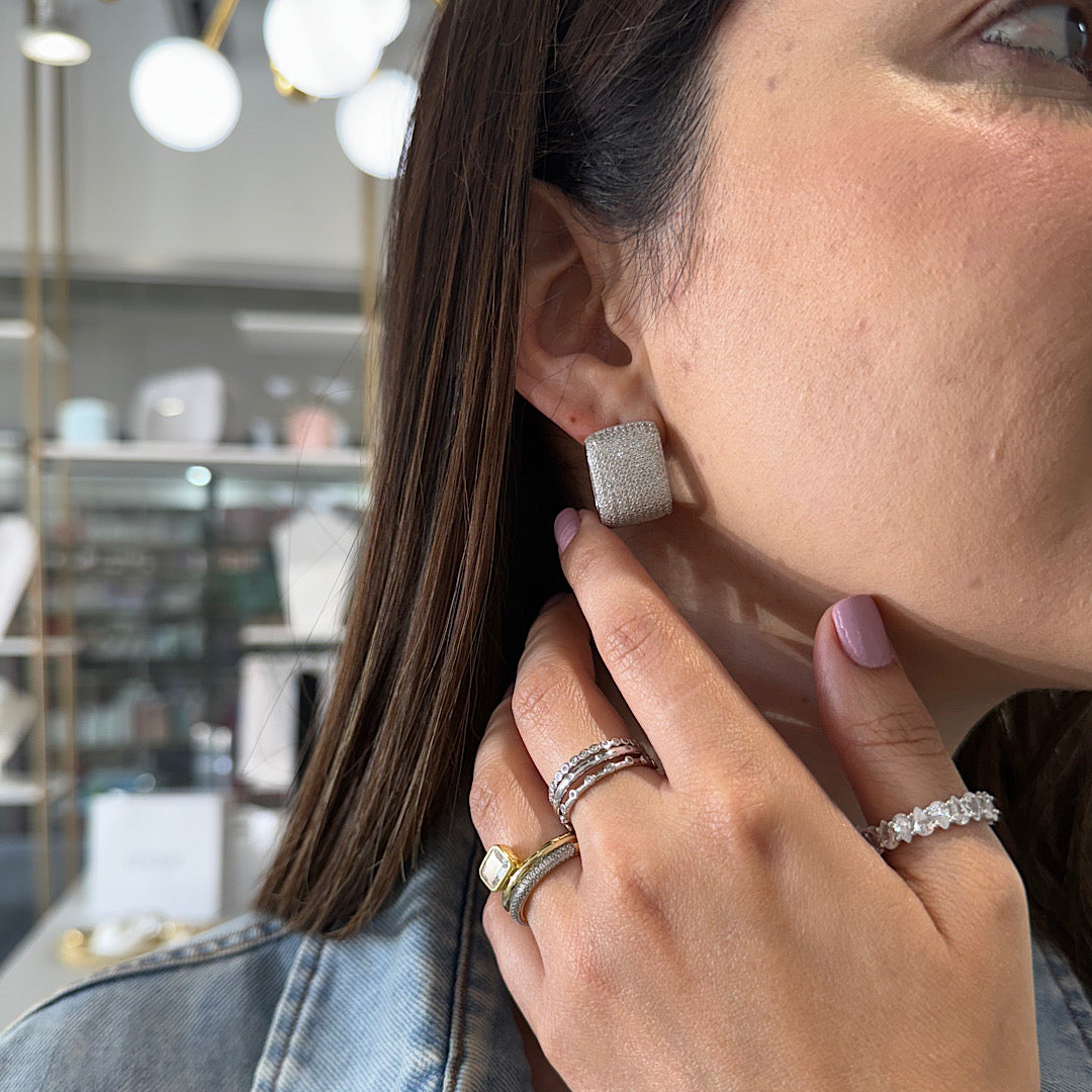 Chunky Square Hoops