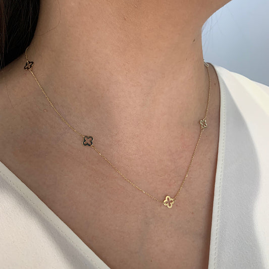 Clover Neckace - 14K