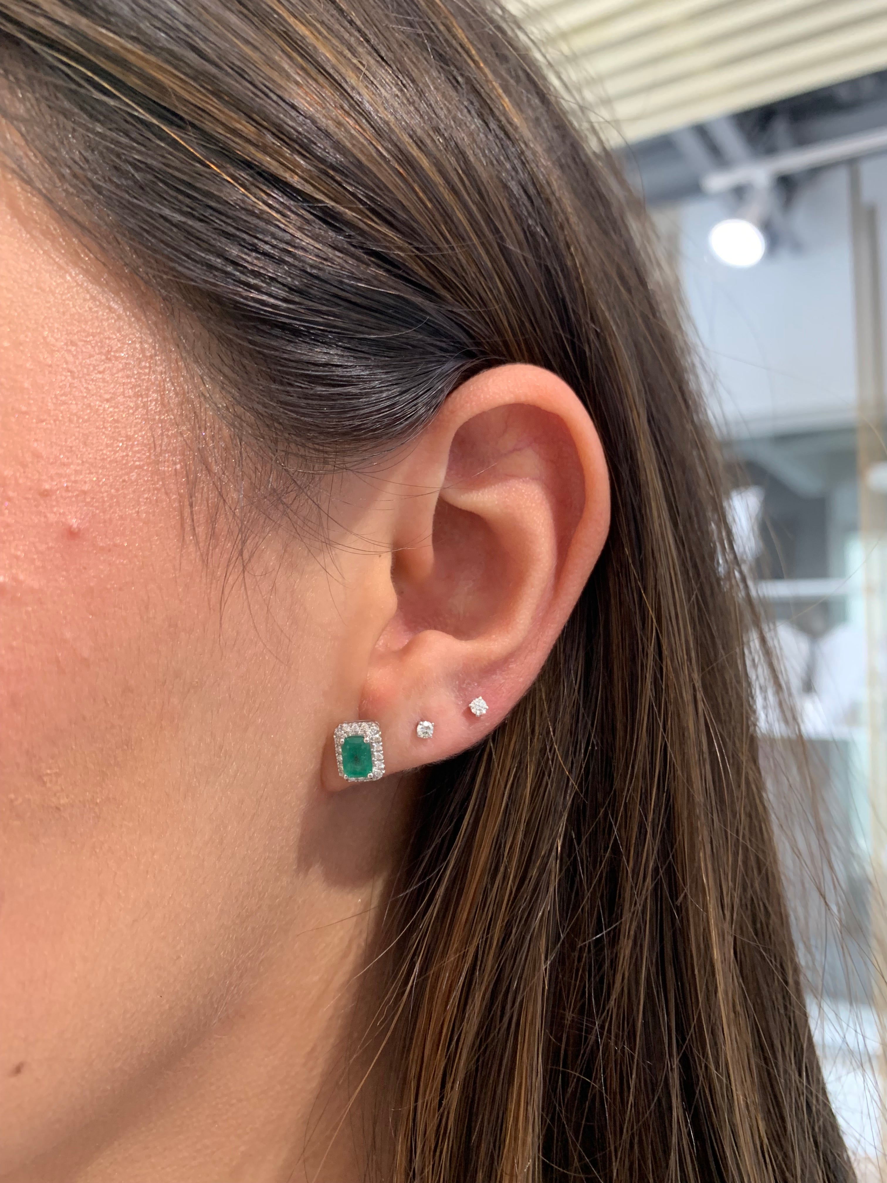 Emerald Stud Earrings