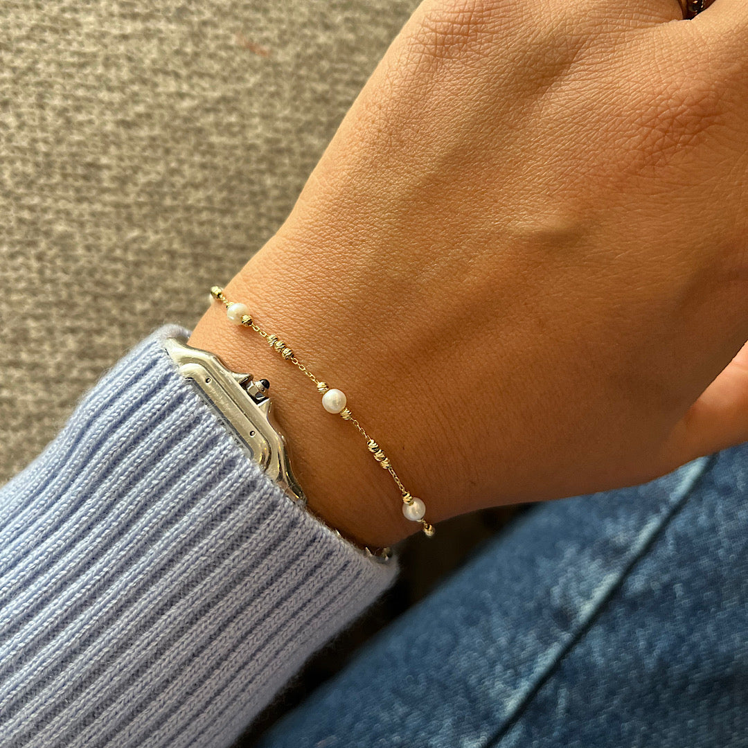 Perlas - Pulsera Oro 14k