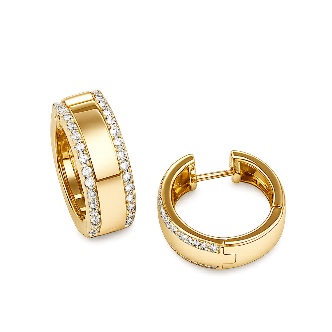 Bold Hoops - Natural Diamonds