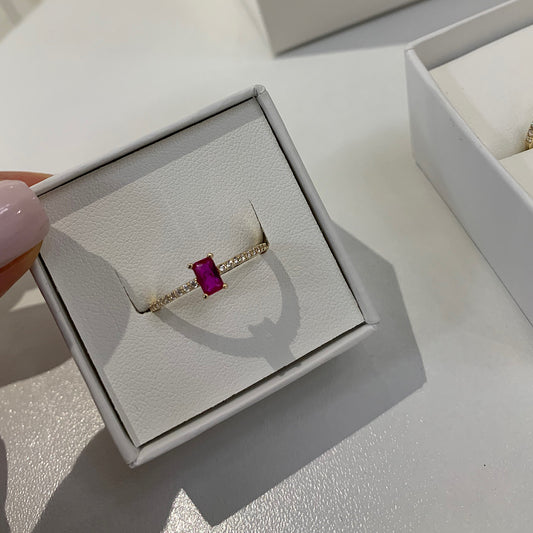 CZ Ring - Oro 14k