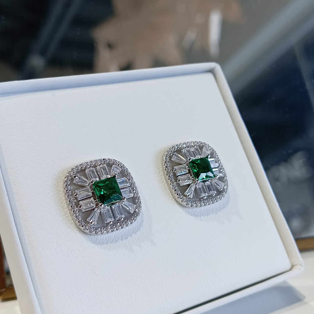 Anita Green Silver Earring