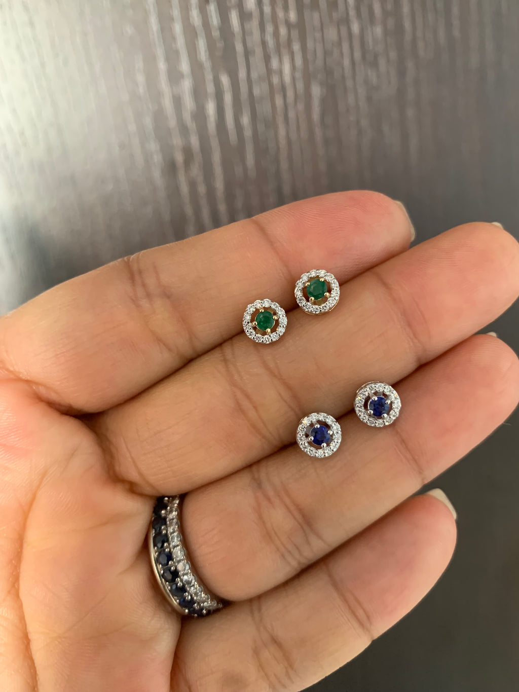 Sapphire Diamond Studs