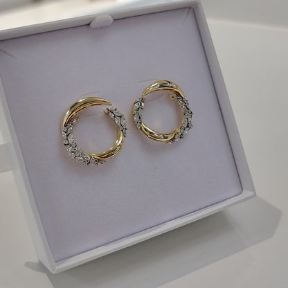 Open Two Tone Earrings