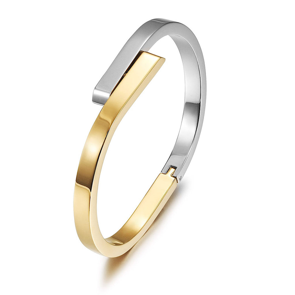Two Tone Crossover Bangle