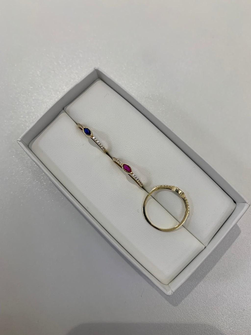 CZ Colorful 14K Ring