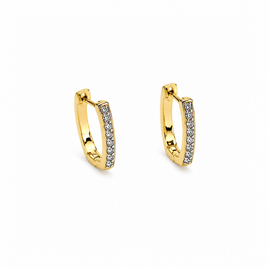 Square Hoops - Natural Diamonds