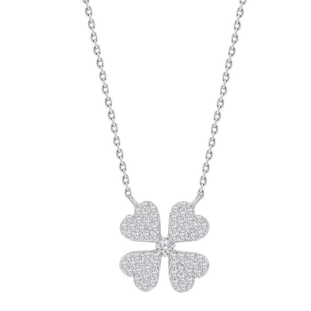 Clover Diamond Necklace 18K