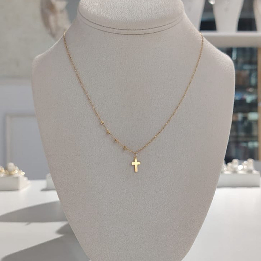 14K Cross Necklace