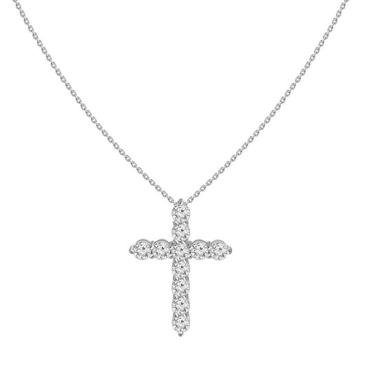 Diamond Cross 18KT White Gold