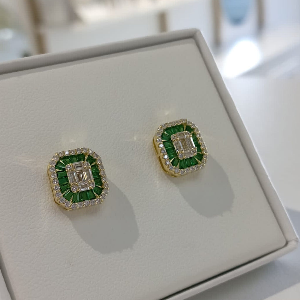 CZ Green Earring